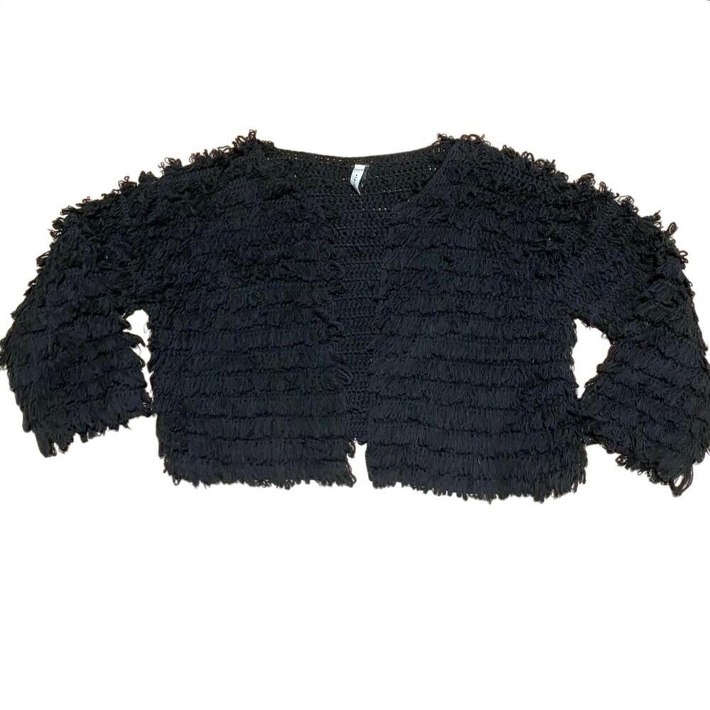 Black fringe cardigan size xl